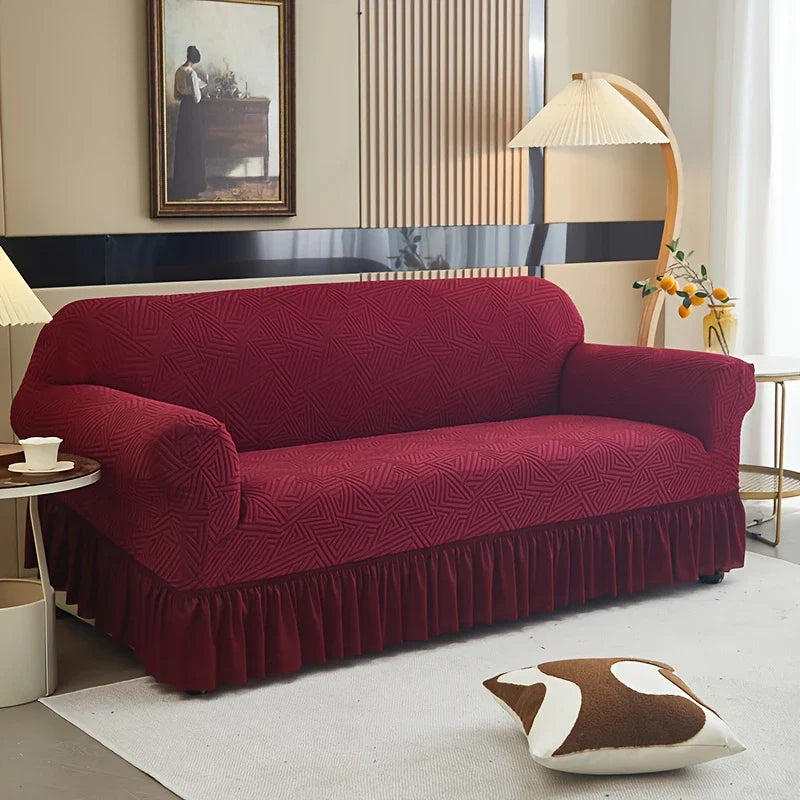 Jequard Stripe  Strechable Sofa Covers