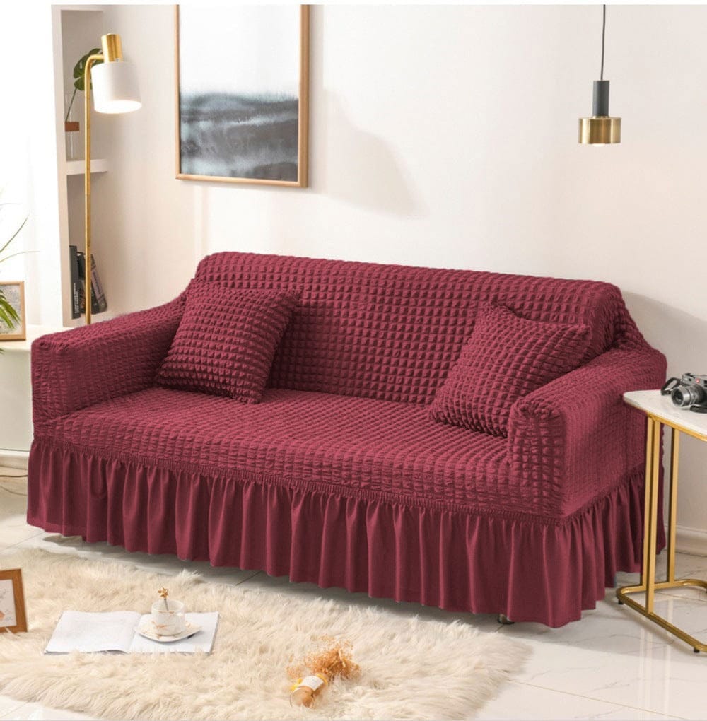 Sofa Slipcover, Modern Ruffle Trim Stretchy Stretch Sofa Slipcover For Home