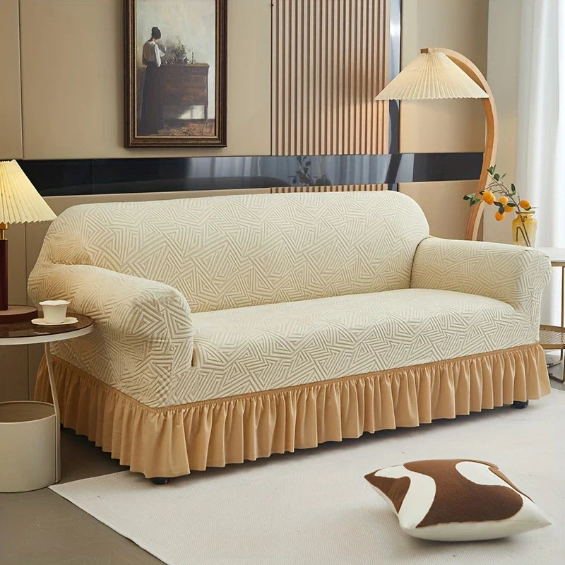 Jequard Stripe  Strechable Sofa Covers