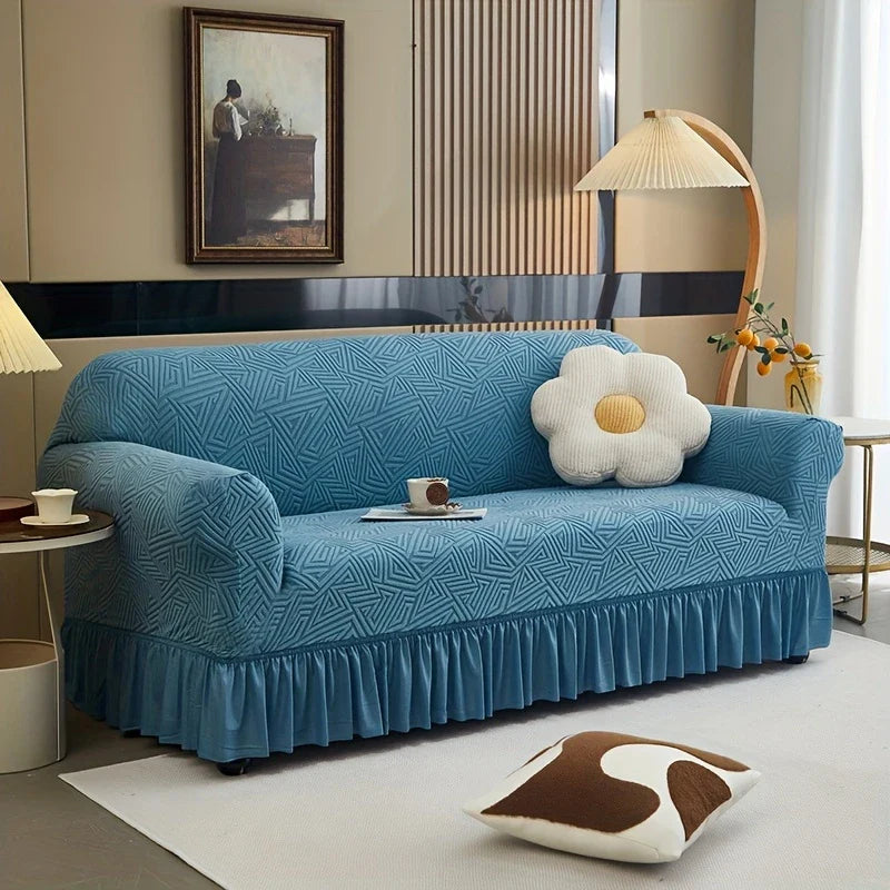Jequard Stripe  Strechable Sofa Covers