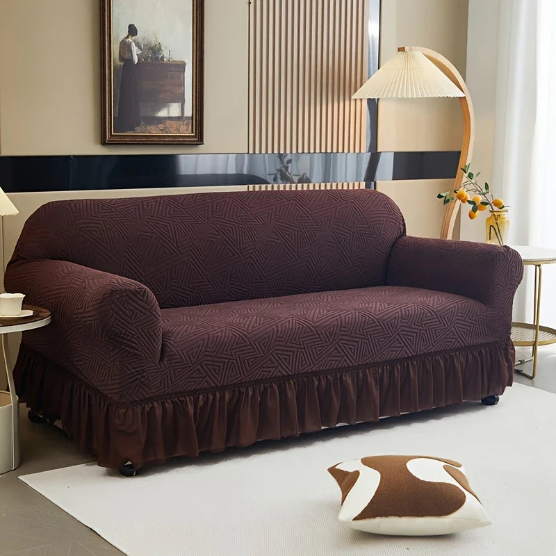 Jequard Stripe  Strechable Sofa Covers