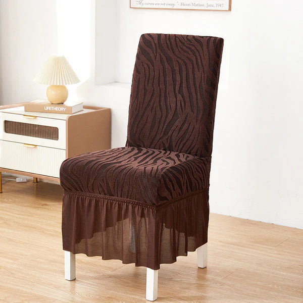 Zebra Chair Cover - Dark Brown
