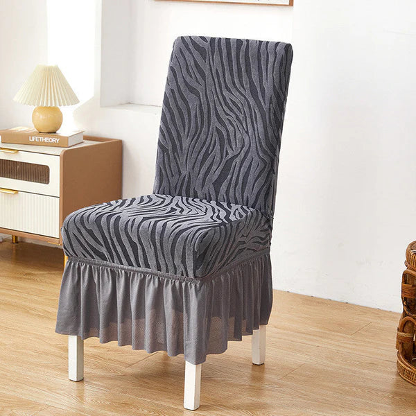 Zebra Chair Cover - Grey