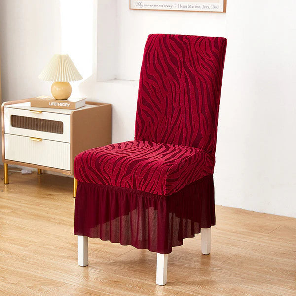 Zebra Chair Cover - Maroon